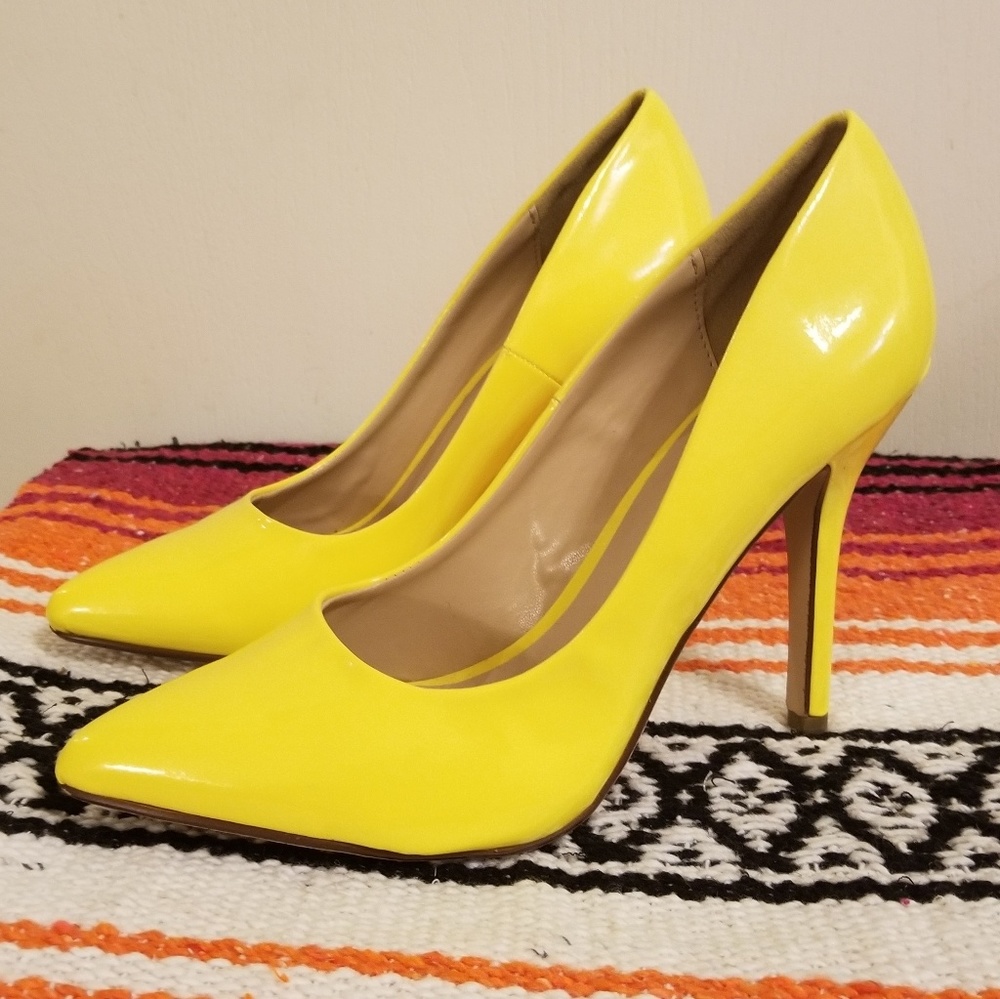 Yellow High Heels Size 7